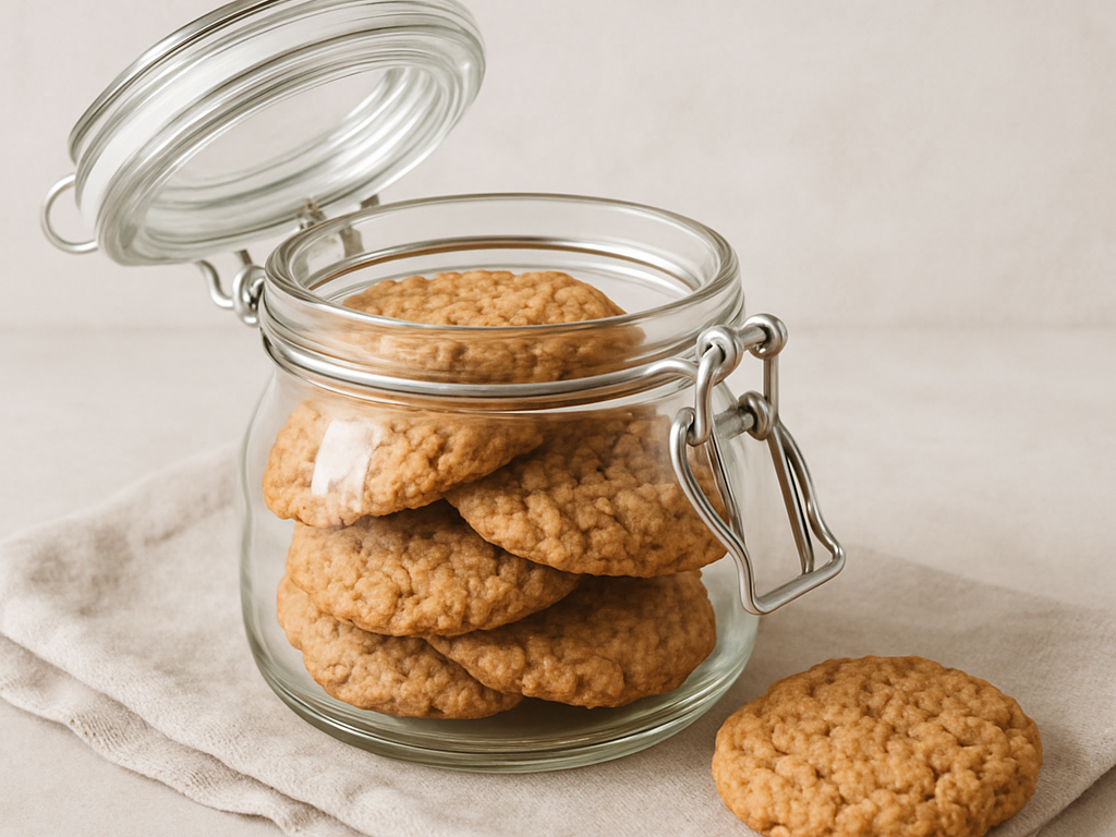 Havermoutkoekjes vers houden