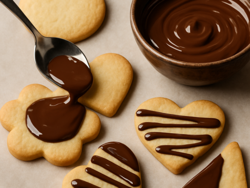 Koekjes decoreren met chocolade