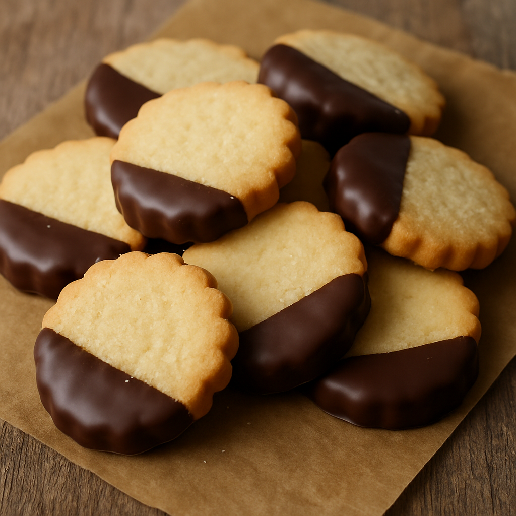 Zandkoekjes met chocolade