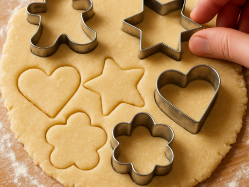 Zandkoekjes uitsteken met vormpjes